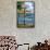 Signpost Destinations - Pewaukee Lake, Wisconsin-Lantern Press-Framed Stretched Canvas displayed on a wall