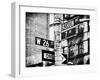Signpost, Fashion Ave, Manhattan, New York City, United States, Black and White Photography-Philippe Hugonnard-Framed Premium Photographic Print