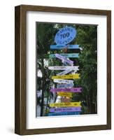 Signpost, Freeport, Grand Bahama, Bahamas, Central America-Ethel Davies-Framed Photographic Print