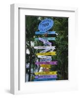 Signpost, Freeport, Grand Bahama, Bahamas, Central America-Ethel Davies-Framed Photographic Print