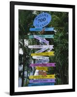 Signpost, Freeport, Grand Bahama, Bahamas, Central America-Ethel Davies-Framed Photographic Print