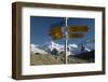 Signpost, Lyskamm, Breithorn, Gornergletscher, Gornergrat, Valais, Switzerland-Rainer Mirau-Framed Photographic Print