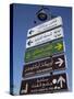 Signpost, Marrakesh, Morocco, North Africa, Africa-Frank Fell-Stretched Canvas