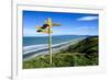 Signpost on Te Waewae Bay, Along the Road from Invercargill to Te Anau, South Island-Michael Runkel-Framed Photographic Print