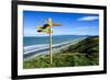 Signpost on Te Waewae Bay, Along the Road from Invercargill to Te Anau, South Island-Michael Runkel-Framed Photographic Print