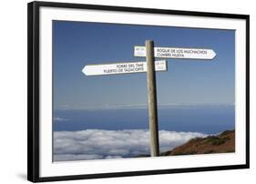 Signpost, Parque Nacional De La Caldera De Taburiente, La Palma, Canary Islands, Spain, 2009-Peter Thompson-Framed Photographic Print