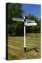 Signpost Pointing to Jane Austens House, Chawton, Hampshire-Peter Thompson-Stretched Canvas