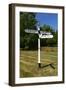 Signpost Pointing to Jane Austens House, Chawton, Hampshire-Peter Thompson-Framed Photographic Print