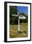 Signpost Pointing to Jane Austens House, Chawton, Hampshire-Peter Thompson-Framed Photographic Print