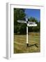 Signpost Pointing to Jane Austens House, Chawton, Hampshire-Peter Thompson-Framed Photographic Print