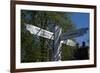 Signpost Showing the Way to North Dulwich Station Camberwell and West Norwood England-Natalie Tepper-Framed Photo