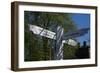 Signpost Showing the Way to North Dulwich Station Camberwell and West Norwood England-Natalie Tepper-Framed Photo