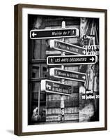 Signpost, the Louvre, Paris, France-Philippe Hugonnard-Framed Premium Photographic Print