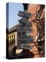 Signpost to Italian Cities, North End, 'Little Italy', Boston, Massachusetts, USA-Amanda Hall-Stretched Canvas