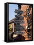 Signpost to Italian Cities, North End, 'Little Italy', Boston, Massachusetts, USA-Amanda Hall-Framed Stretched Canvas