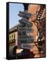 Signpost to Italian Cities, North End, 'Little Italy', Boston, Massachusetts, USA-Amanda Hall-Framed Stretched Canvas