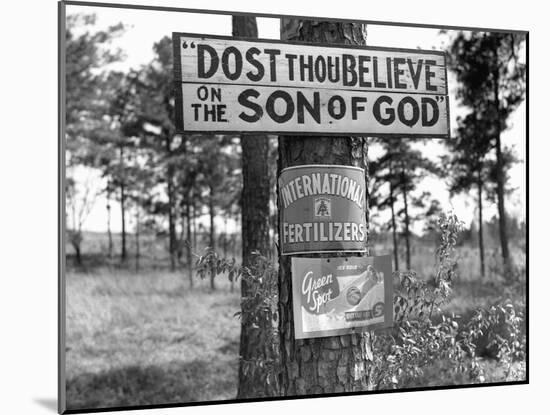 Signs along Highway-Marion Post Wolcott-Mounted Photographic Print