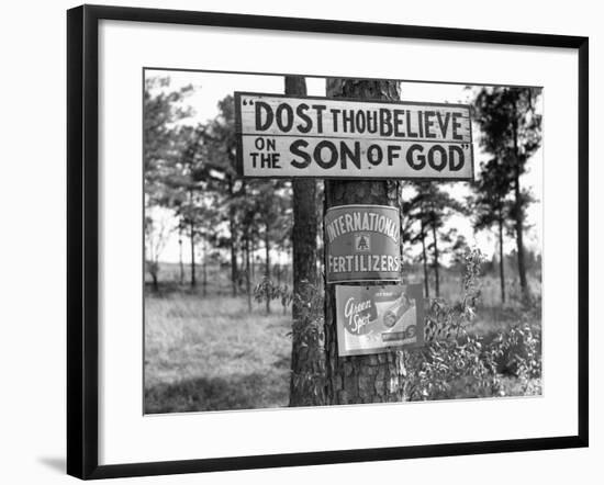 Signs along Highway-Marion Post Wolcott-Framed Photographic Print