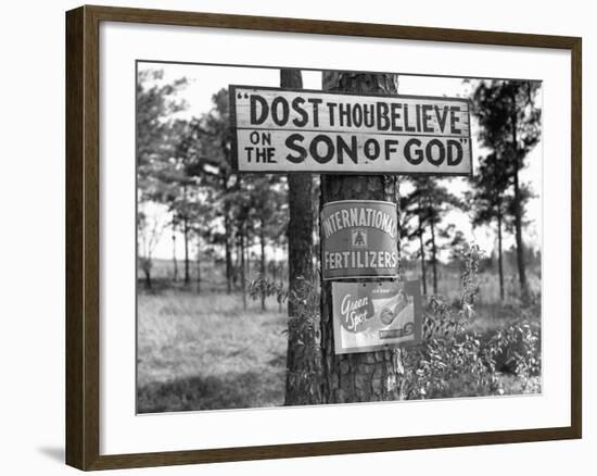 Signs along Highway-Marion Post Wolcott-Framed Photographic Print