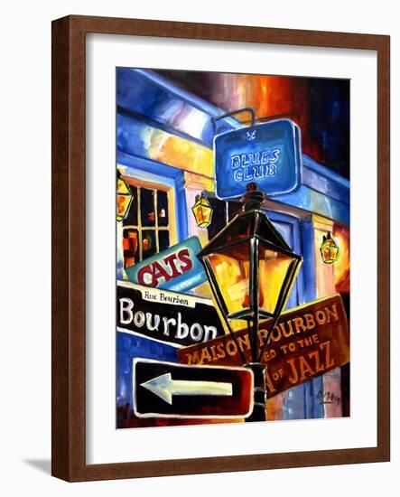 Signs of Bourbon Street-Diane Millsap-Framed Art Print