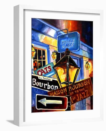 Signs of Bourbon Street-Diane Millsap-Framed Art Print