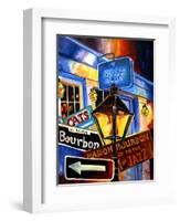 Signs of Bourbon Street-Diane Millsap-Framed Art Print