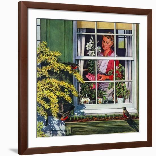 "Signs of Spring,"April 1, 1947-Rudy Pott-Framed Giclee Print