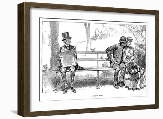 Signs of Spring-Charles Dana Gibson-Framed Premium Giclee Print