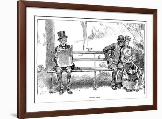 Signs of Spring-Charles Dana Gibson-Framed Giclee Print