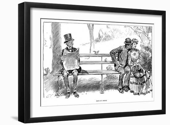 Signs of Spring-Charles Dana Gibson-Framed Giclee Print