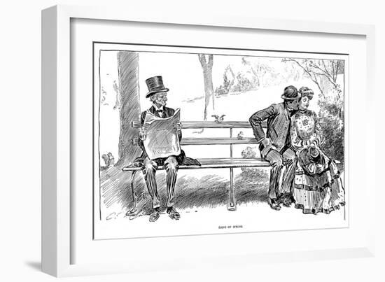 Signs of Spring-Charles Dana Gibson-Framed Giclee Print