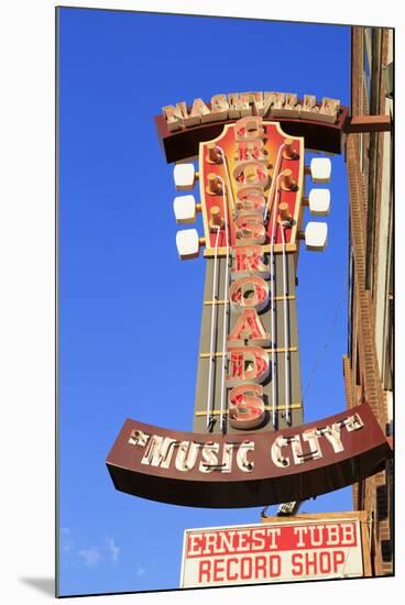 Signs on Broadway Street, Nashville, Tennessee, United States of America, North America-Richard Cummins-Mounted Photographic Print