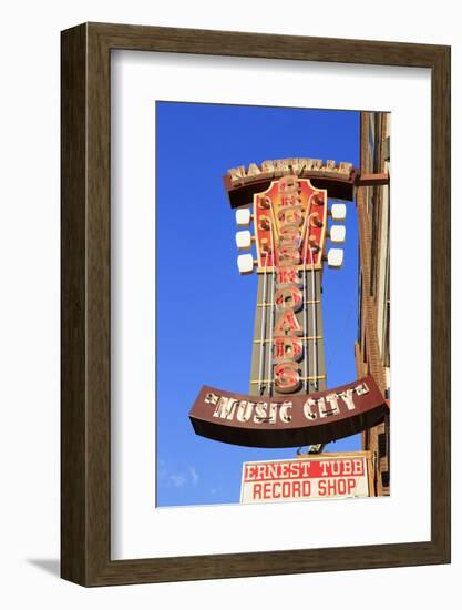 Signs on Broadway Street, Nashville, Tennessee, United States of America, North America-Richard Cummins-Framed Photographic Print