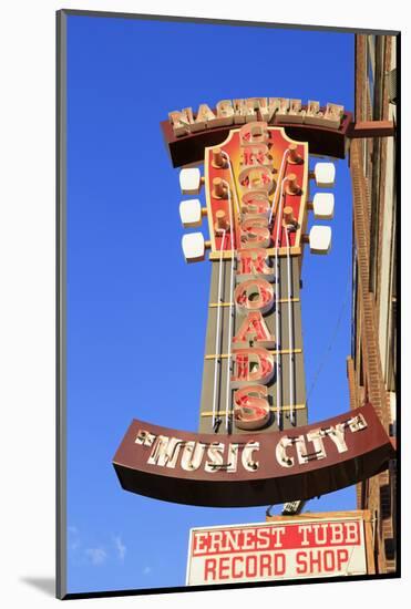 Signs on Broadway Street, Nashville, Tennessee, United States of America, North America-Richard Cummins-Mounted Photographic Print