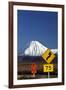 Signs on Desert Road, Mt. Ngauruhoe, Tongariro NP, Central Plateau, N Isl, New Zealand-David Wall-Framed Photographic Print