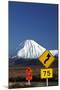 Signs on Desert Road, Mt. Ngauruhoe, Tongariro NP, Central Plateau, N Isl, New Zealand-David Wall-Mounted Photographic Print