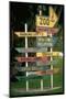 Signs Pointing Every Which Way, Key Biscayne, Florida-George Silk-Mounted Photographic Print