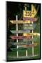 Signs Pointing Every Which Way, Key Biscayne, Florida-George Silk-Mounted Photographic Print