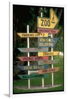 Signs Pointing Every Which Way, Key Biscayne, Florida-George Silk-Framed Photographic Print