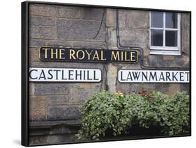 Signs, Royal Mile, Edinburgh, Lothian, Scotland, Uk-Amanda Hall-Framed Photographic Print