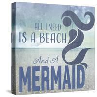 Signs_SeaLife_Typography_BeachAndAMermaid-LightBoxJournal-Stretched Canvas