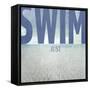 Signs_SeaLife_Typography_JustSwim-LightBoxJournal-Framed Stretched Canvas
