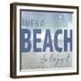 Signs_SeaLife_Typography_Life'sABeach-LightBoxJournal-Framed Giclee Print