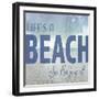 Signs_SeaLife_Typography_Life'sABeach-LightBoxJournal-Framed Giclee Print