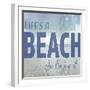 Signs_SeaLife_Typography_Life'sABeach-LightBoxJournal-Framed Giclee Print