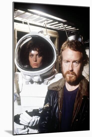 Sigourney Weaver; Ridley Scott. "Alien" [1979], Directed by Ridley Scott.-null-Mounted Photographic Print