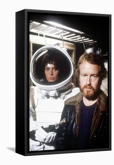 Sigourney Weaver; Ridley Scott. "Alien" [1979], Directed by Ridley Scott.-null-Framed Stretched Canvas