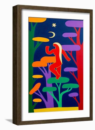 Siguiendo el ritmo de los árboles,2019,(oil on linen)-Cristina Rodriguez-Framed Giclee Print