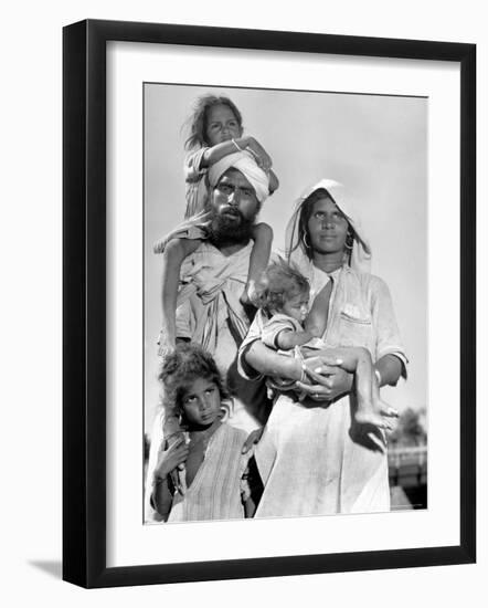 Sikh and His Family in Convoy Migrating to East Punjab After the Division of India-Margaret Bourke-White-Framed Photographic Print