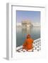 Sikh at The Harmandir Sahib (The Golden Temple), Amritsar, Punjab, India, Asia-Jane Sweeney-Framed Photographic Print